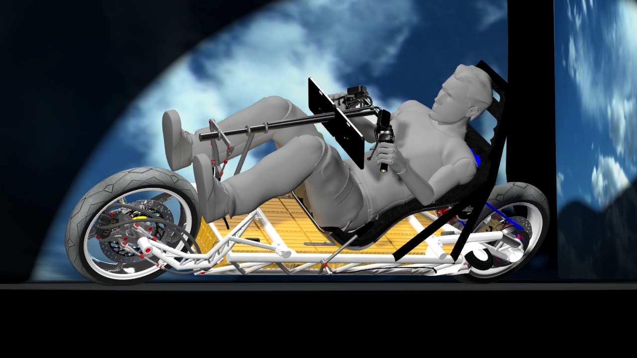 sem streamlined electric motorcycle heeled inside